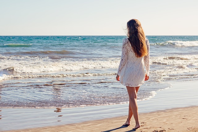 woman on the beach