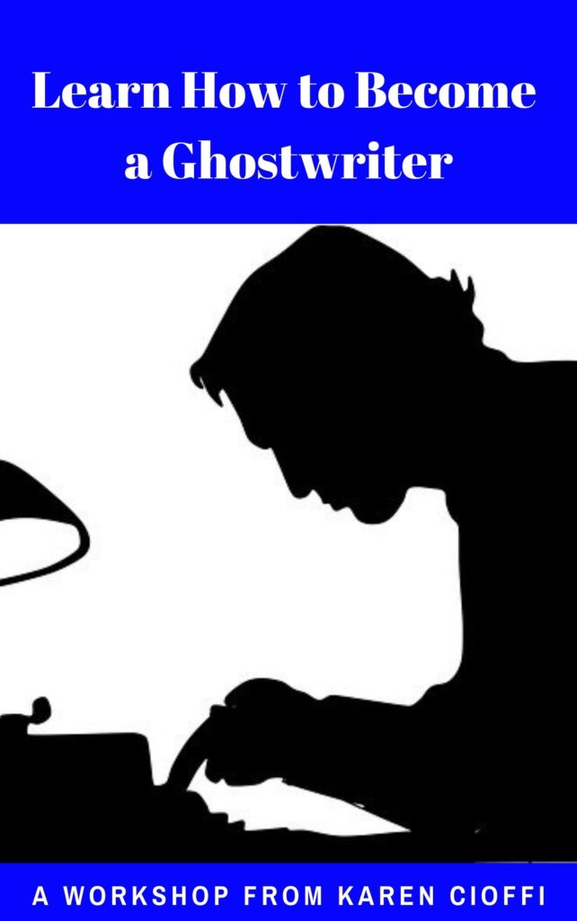 silhouette of typist who could be a ghostwriter