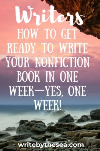 get ready to write a book in a week