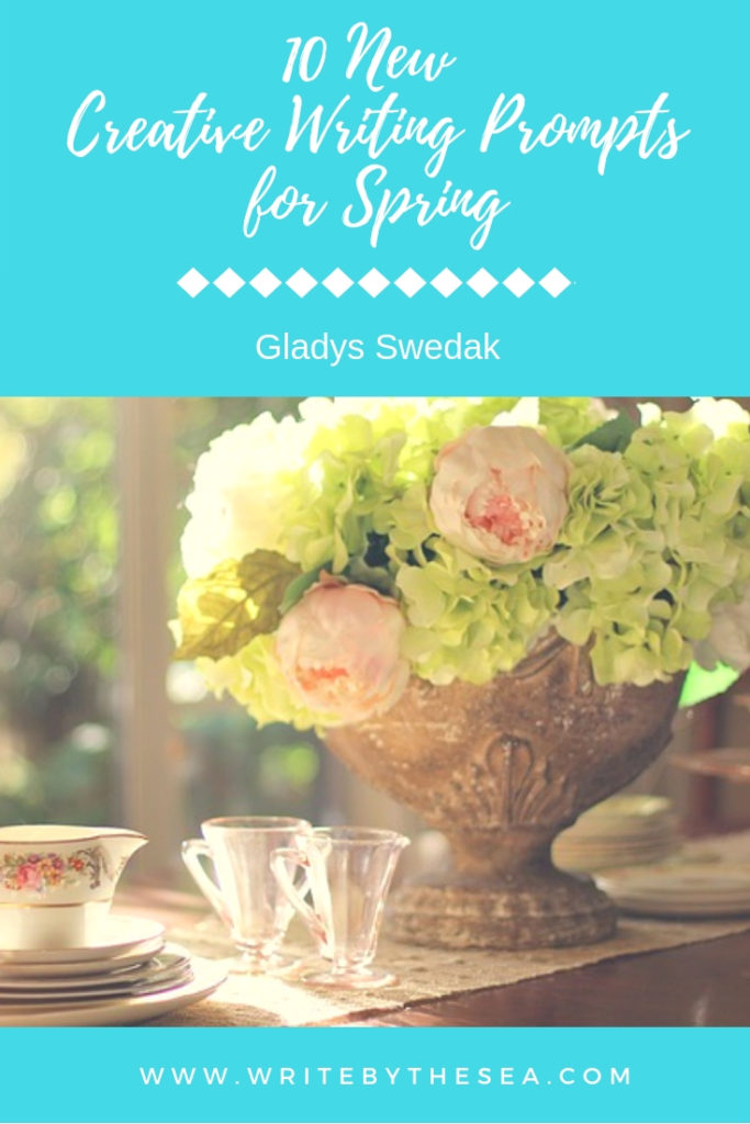 spring table setting to inspire spring writing prompts