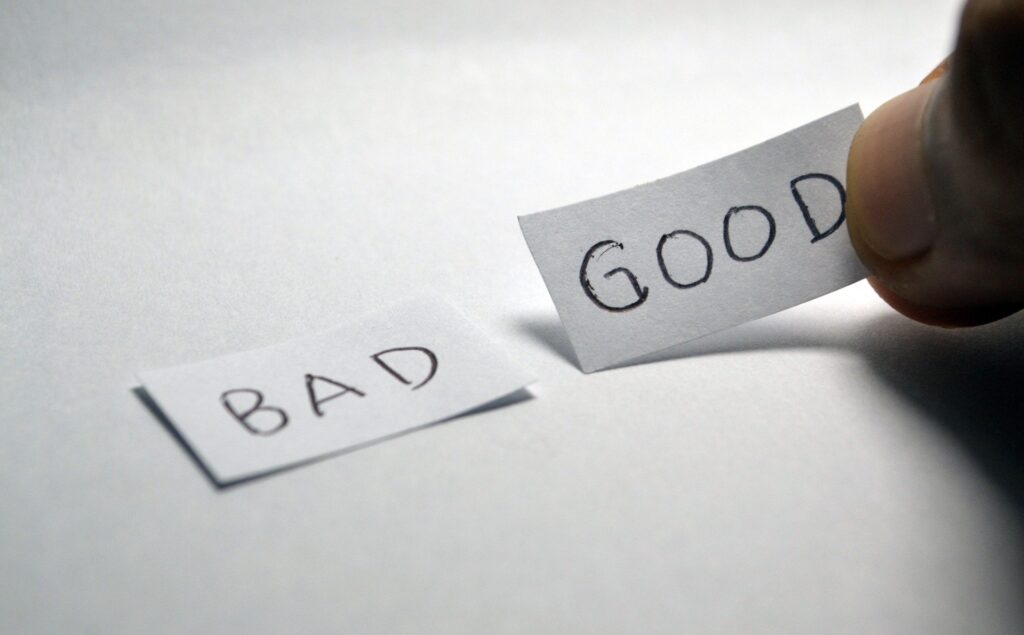 word choice bad good scaled