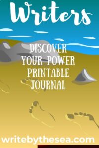 beach scene with text - discover your power printable journal