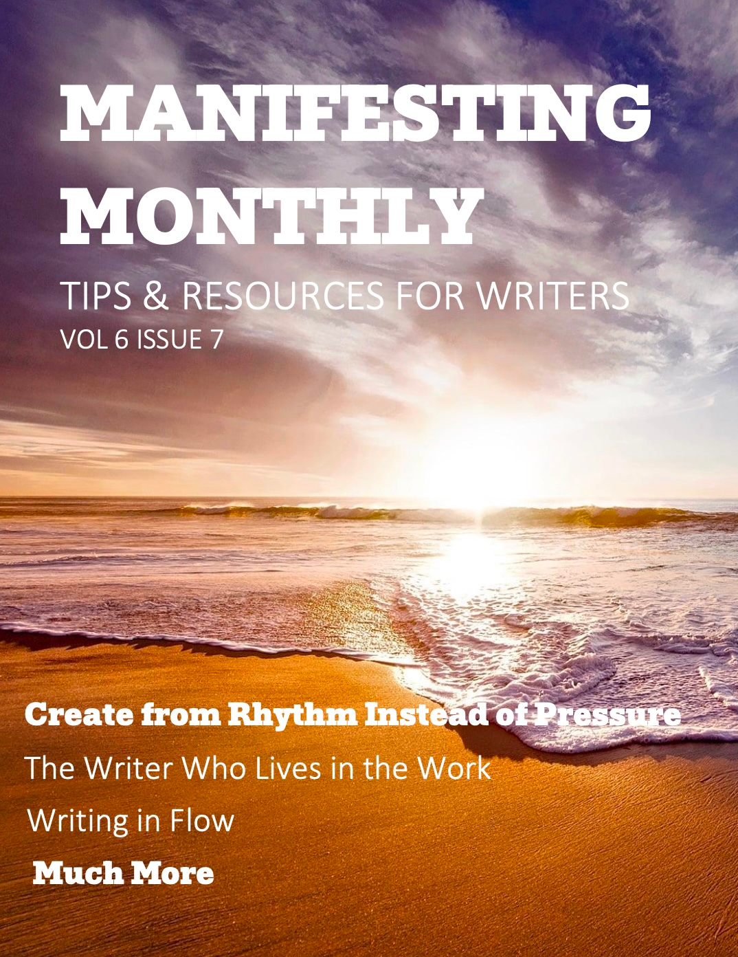 An article from Manifesting Monthly on an iPad